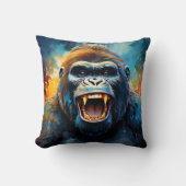 Lächeln Gorilla Kissen (Vorderseite)