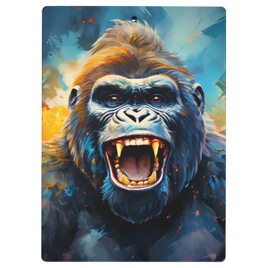 Lächeln Gorilla Klemmbrett (Rückseite)
