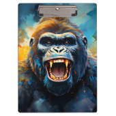 Lächeln Gorilla Klemmbrett (Vorderseite)