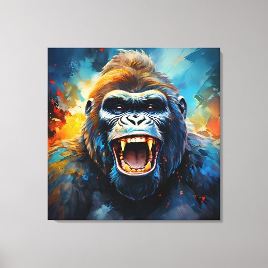 Lächeln Gorilla Leinwanddruck (Vorderseite)