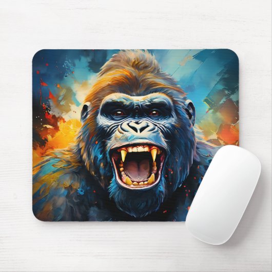 Lächeln Gorilla Mousepad (Mit Mouse)