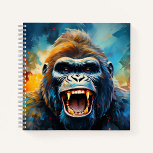 Lächeln Gorilla Notizblock