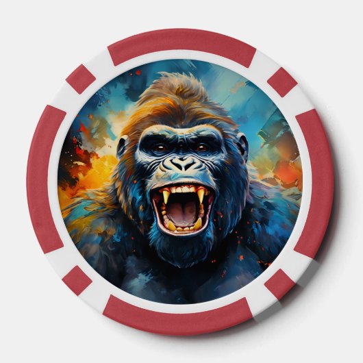 Lächeln Gorilla Pokerchips (Rückseite)