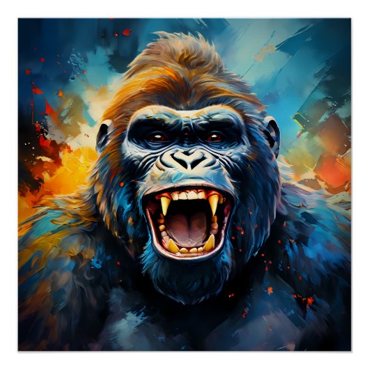 Lächeln Gorilla Poster (Vorderseite)