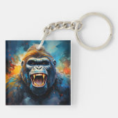 Lächeln Gorilla Schlüsselanhänger (Rückseite)