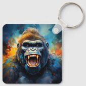 Lächeln Gorilla Schlüsselanhänger (Rückseite)