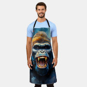 Lächeln Gorilla Schürze (Getragen)