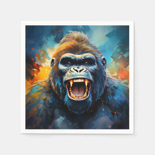 Lächeln Gorilla Serviette