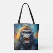 Lächeln Gorilla Tasche (Rückseite)
