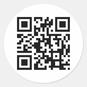 LÄCHELN-GOTT-LIEBEN SIE! (QR Code-Produkt) Runder Aufkleber