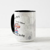 "Lächeln groß, lachen oft, jeden Tag wiederholen"  Tasse (Vorderseite Links)