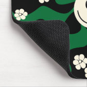 Lächeln - Grün, Creme und Schwarz Mousepad (Ecke)