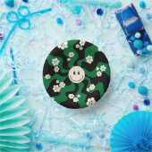 Lächeln - Grün, Creme und Schwarz Pappteller (Party)