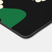 Lächeln - Grün, Creme und Schwarz Schreibtischunterlage (Ecke)