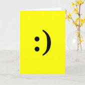 LÄCHELN! Grußkarte Karte (Gelbe Blume)