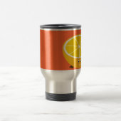 Lächeln halb orange Charakter Reisebecher (Mittel)