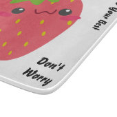 Lächeln hochschneiden: Happy Strawberry Schneidebrett (Ecke)