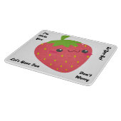 Lächeln hochschneiden: Happy Strawberry Schneidebrett (Ecke)