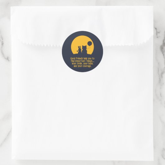 Lächeln, Hoffnung, Mut Runder Aufkleber (Tasche)