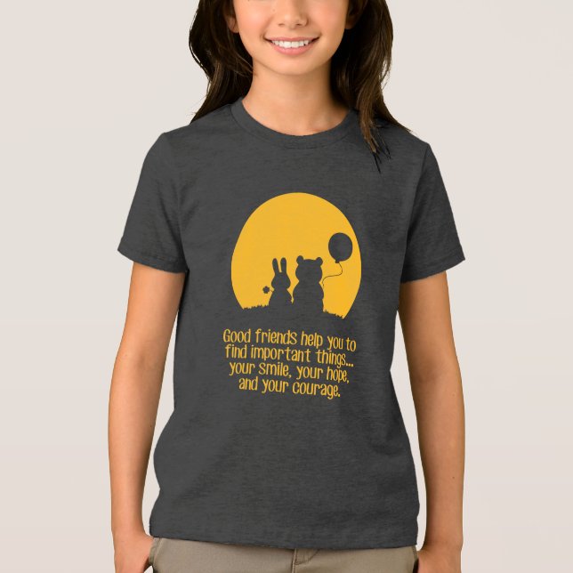Lächeln, Hoffnung, Mut Tri-Blend Shirt (Vorderseite)