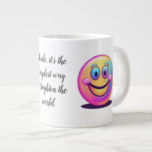 Lächeln - Höhepunkte der Tasse mit Zitat und Glück