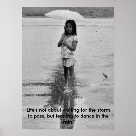 Lächeln im Regen Poster (Vorne)