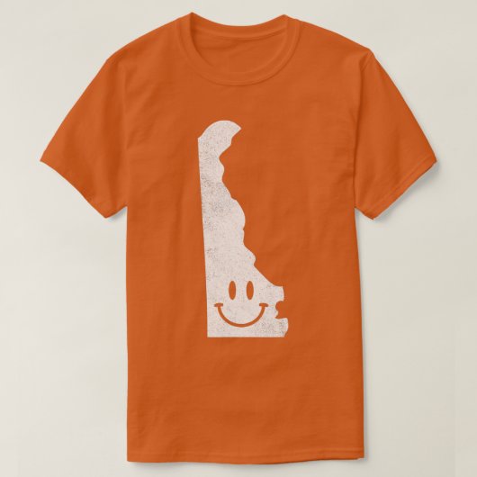 Lächeln in DE Funny Delaware Happy Face T-Shirt (Design vorne)