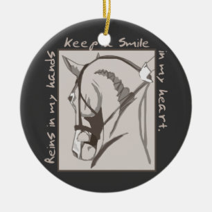 Lächeln in meinem Herzen Keramikornament