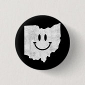 Lächeln in OH - Funny Ohio Happy Face Button (Vorderseite)