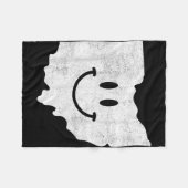 Lächeln in OH - Funny Ohio Happy Face Fleecedecke (Vorderseite (Horizontal))