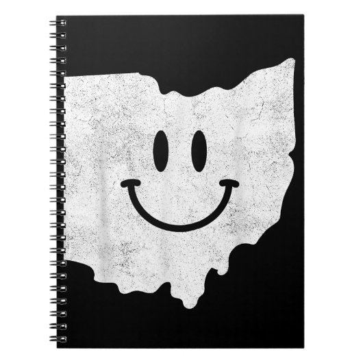 Lächeln in OH - Funny Ohio Happy Face Notizblock (Vorderseite)