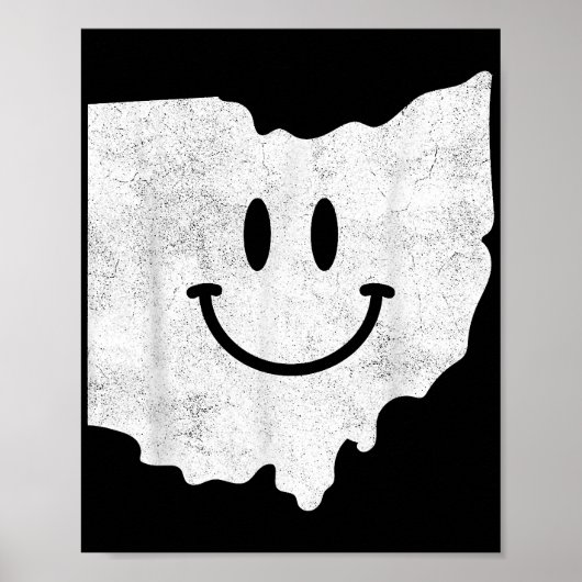 Lächeln in OH - Funny Ohio Happy Face Poster (Vorne)