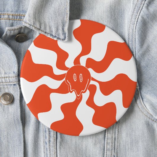 Lächeln in Orange & White Button (Beispiel)