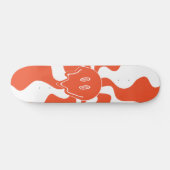 Lächeln in Orange & White Skateboard (Horizontal)