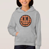 Lächeln in Pumpkin Gingham Hoodie (Vorderseite)