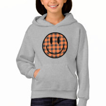 Lächeln in Pumpkin Gingham Hoodie