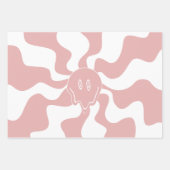 Lächeln in Rosa und Weiß Geschenkpapier Set (Vorderseite 3)