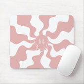Lächeln in Rosa und Weiß Mousepad (Mit Mouse)