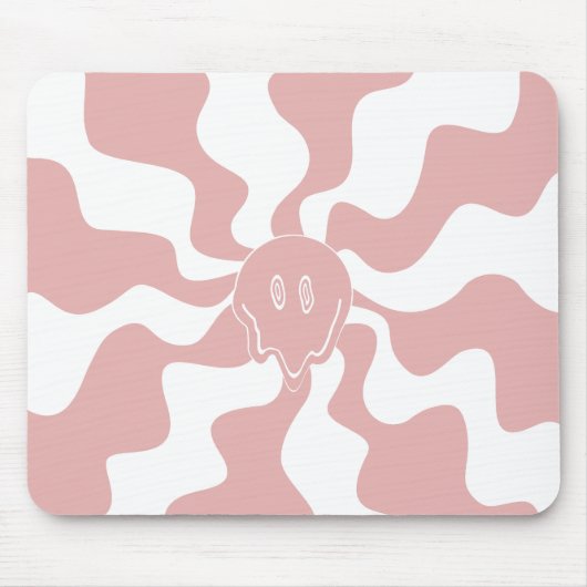 Lächeln in Rosa und Weiß Mousepad (Vorne)