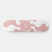 Lächeln in Rosa und Weiß Skateboard (Horizontal)