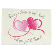 Lächeln in Valentinas Herz Große Geschenktüte (Rückseite)