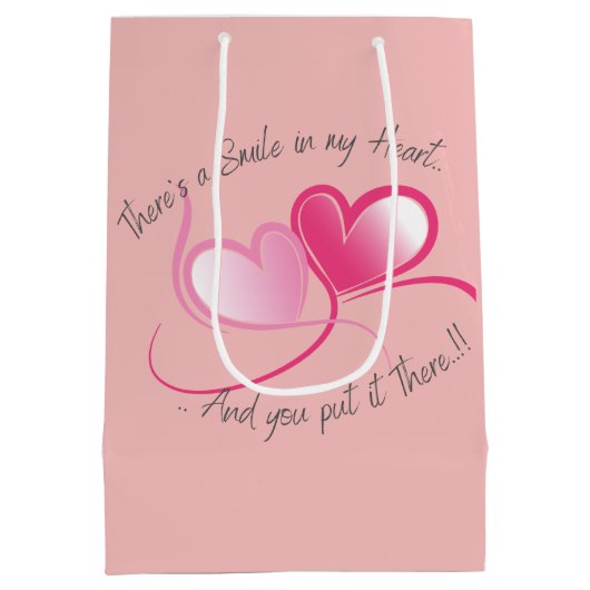 Lächeln in Valentinas Herz Mittlere Geschenktüte (Rückseite)