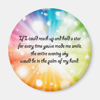 Lächeln Inspiration Happy Zitat Star Regenbogen Magnet