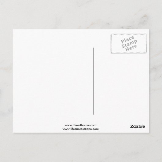 Lächeln inspirierende Postkarte (Rückseite)