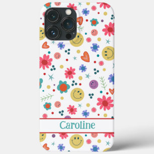 Lächeln Inspirivity Niedlich Tee Girl Colorful Case-Mate iPhone Hülle