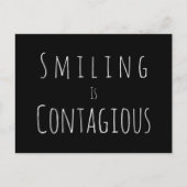 Lächeln ist ansteckende Postkarte (Vorderseite)