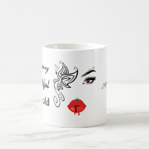 Lächeln ist das beste Makeup  Tattoo   Lippen Tas Kaffeetasse