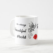 Lächeln ist das beste Makeup| Tattoo | Lippen Tass Kaffeetasse (Vorderseite Links)