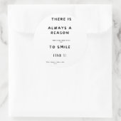 Lächeln ist der Schlüssel Runder Aufkleber (Tasche)