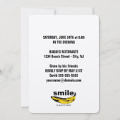 Lächeln ist gut 60. Geburtstagsparty Einladung (Rückseite)